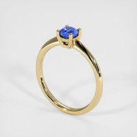 0.69 Ct. Blue Sapphire Ring, 10K Yellow Gold 2