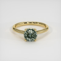 1.75 Ct. Green Sapphire Ring, 10K Yellow Gold 1