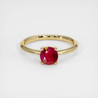 0.94 Ct. Ruby Ring, 14K Yellow Gold 1
