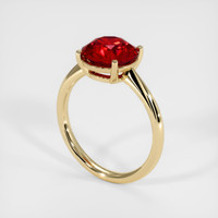 3.18 Ct. Ruby Ring, 14K Yellow Gold 2