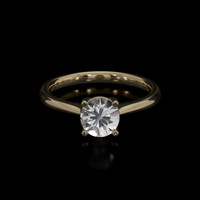 0.87 Ct. Sapphire Ring, 14K Yellow Gold 1