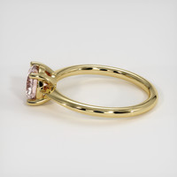 1.10 Ct. Peach Sapphire Ring, 14K Yellow Gold 4