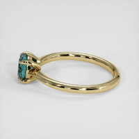1.20 Ct. Bluish Green Sapphire Ring, 14K Yellow Gold 4