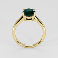 2.10 Ct. Bluish Green Sapphire Ring, 14K Yellow Gold 3