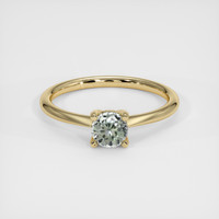 0.63 Ct. Green Sapphire Ring, 14K Yellow Gold 1