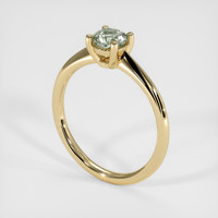 0.63 Ct. Green Sapphire Ring, 14K Yellow Gold 2