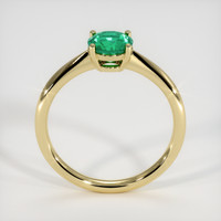 0.71 Ct. Emerald Ring, 18K Yellow Gold 3