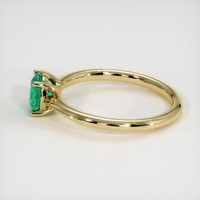 0.71 Ct. Emerald Ring, 18K Yellow Gold 4