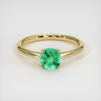 0.65 Ct. Emerald Ring, 18K Yellow Gold 1