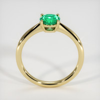 0.65 Ct. Emerald Ring, 18K Yellow Gold 3