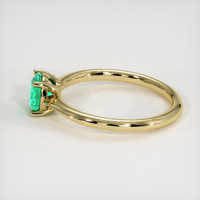 0.65 Ct. Emerald Ring, 18K Yellow Gold 4