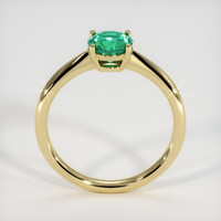 0.73 Ct. Emerald Ring, 18K Yellow Gold 3