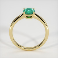 0.77 Ct. Emerald Ring, 18K Yellow Gold 3