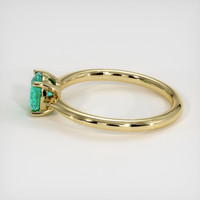 0.77 Ct. Emerald Ring, 18K Yellow Gold 4