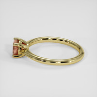 0.71 Ct. Pinkish Brown Sapphire Ring, 18K Yellow Gold 4