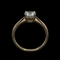 0.87 Ct. Sapphire Ring, 18K Yellow Gold 3