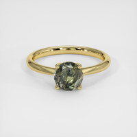 1.78 Ct. Green Sapphire Ring, 18K Yellow Gold 1