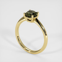 1.78 Ct. Green Sapphire Ring, 18K Yellow Gold 2