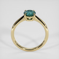 1.20 Ct. Bluish Green Sapphire Ring, 18K Yellow Gold 3