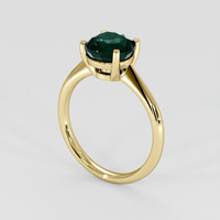 2.10 Ct. Bluish Green Sapphire Ring, 18K Yellow Gold 2