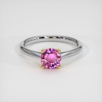 1.30 Ct. Pink Sapphire Ring, 14K Yellow & White 1