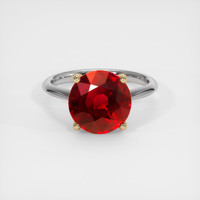 6.06 Ct. Ruby Ring, 14K Yellow & White 1