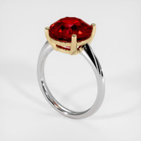 6.06 Ct. Ruby Ring, 14K Yellow & White 2