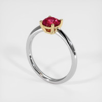 0.94 Ct. Ruby Ring, 14K Yellow & White 2