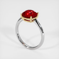 3.18 Ct. Ruby Ring, 14K Yellow & White 2