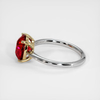 3.18 Ct. Ruby Ring, 14K Yellow & White 4