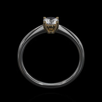 0.84 Ct. Sapphire Ring, 14K Yellow & White 3