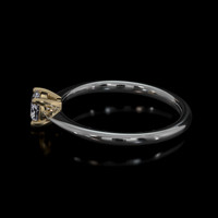 0.84 Ct. Sapphire Ring, 14K Yellow & White 4