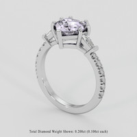 1.83 Ct. Bluish Purple Sapphire Ring, Platinum 950 2
