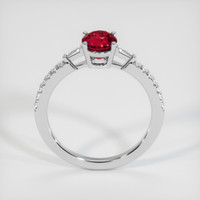 0.94 Ct. Pinkish Red Ruby Ring, 10K White Gold 3