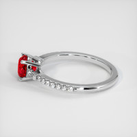 1.10 Ct. Pinkish Red Ruby Ring, 10K White Gold 4