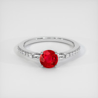 1.20 Ct. Pinkish Red Ruby Ring, 10K White Gold 1