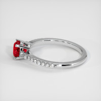 1.20 Ct. Pinkish Red Ruby Ring, 10K White Gold 4