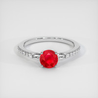 1.20 Ct. Pinkish Red Ruby Ring, 10K White Gold 1