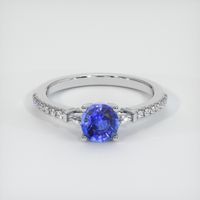 0.94 Ct. Blue Sapphire Ring, 14K White Gold 1
