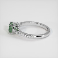 0.90 Ct. Yellowish Green Sapphire Ring, 14K White Gold 4