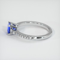 0.94 Ct. Blue Sapphire Ring, 18K White Gold 4