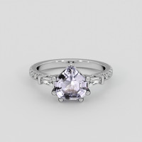 1.83 Ct. Bluish Purple Sapphire Ring, 18K White Gold 1