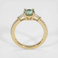 0.90 Ct. Yellowish Green Sapphire Ring, 14K Yellow Gold 3