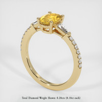 1.42 Ct. Yellow Sapphire Ring, 14K Yellow Gold 2