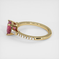 1.80 Ct. Reddish Pink Sapphire Ring, 18K Yellow Gold 4