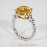 4.16 Ct. Gemstone Ring, 14K Yellow & White 2