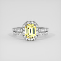 2.94 Ct. Yellow Sapphire Ring, Platinum 950 1