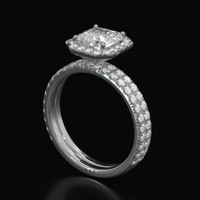 2.13 Ct. White Sapphire Ring, Platinum 950 2
