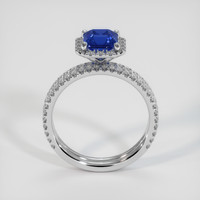 1.57 Ct. Blue Sapphire Ring, 14K White Gold 3