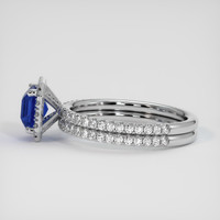 1.57 Ct. Blue Sapphire Ring, 14K White Gold 4